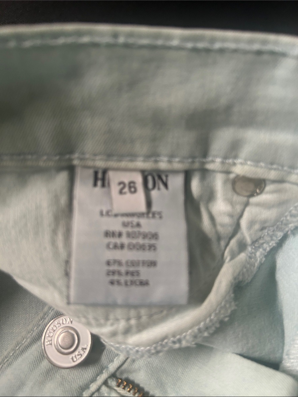 Hudson Jeans Mint Green Skinny Jeans - Picture 4 of 6